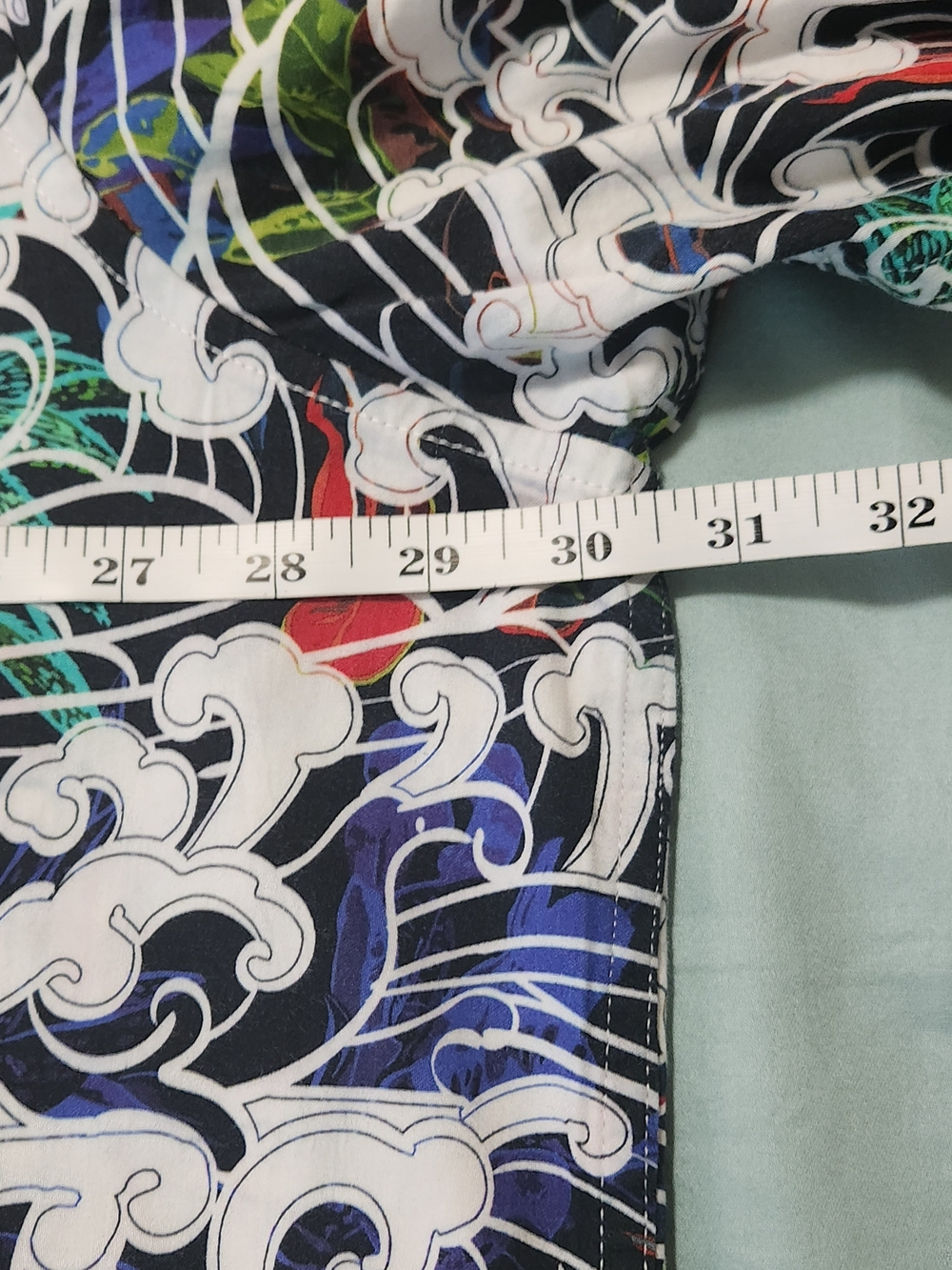 Robert Graham Multicolor Wave-Pattern Button-Up Long-sleeve Shirt Size 3XL - Picture 10 of 13